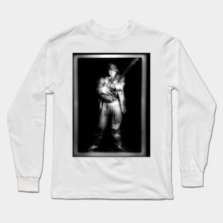 SRV - Portrait - Black and White Long Sleeve T-Shirt